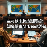 宝可梦卡牌热潮再起：知名博主MrBeast签名化石盔卡（图3）