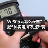 WPS行高怎么设置？掌握5种实用技巧提升表格专业度（图4）