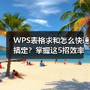 WPS表格求和怎么快速搞定？掌握这5招效率翻倍（图2）