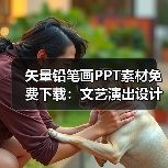 矢量铅笔画PPT素材免费下载：文艺演出设计必备（图1）