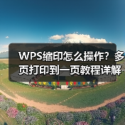 WPS缩印怎么操作？多页打印到一页教程详解（图1）