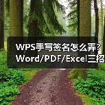 WPS手写签名怎么弄？Word/PDF/Excel三招搞定（图4）
