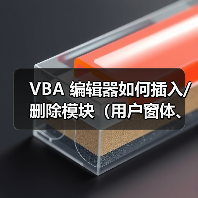 VBA 编辑器如何插入/删除模块（用户窗体、类模块）？（图2）