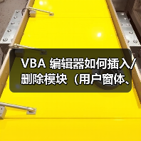 VBA 编辑器如何插入/删除模块（用户窗体、类模块）？（图4）