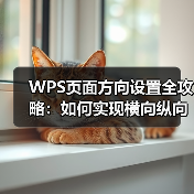 WPS页面方向设置全攻略：如何实现横向纵向混合排版？（图1）