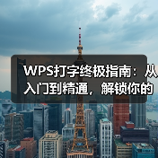 WPS打字终极指南:从入门到精通,解锁你的全部打字潜能(图4) WPS打字终极指南:从入门到精通,解锁你的全部打字潜能(图4)