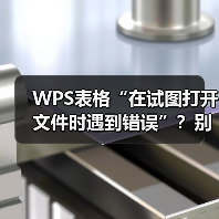 WPS表格“在试图打开文件时遇到错误”？别慌，终极解决方案在此（图1）