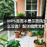 WPS首页不显示页码怎么设置?超详细图文教程(两种方法)(图4) WPS首页不显示页码怎么设置?超详细图文教程(两种方法)(图4)