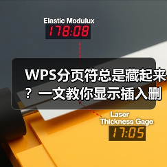 WPS分页符总是藏起来?一文教你显示插入删除技巧(图1) WPS分页符总是藏起来?一文教你显示插入删除技巧(图1)