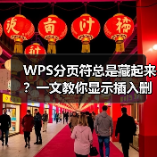 WPS分页符总是藏起来?一文教你显示插入删除技巧(图4) WPS分页符总是藏起来?一文教你显示插入删除技巧(图4)