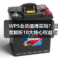 WPS会员值得买吗？深度解析10大核心权益与应用场景（图4）