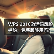 WPS 2016激活码风险揭秘:免费版够用吗?(图3) WPS 2016激活码风险揭秘:免费版够用吗?(图3)