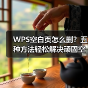 WPS空白页怎么删?五种方法轻松解决顽固空白问题(图1) WPS空白页怎么删?五种方法轻松解决顽固空白问题(图1)
