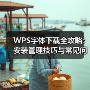 WPS字体下载全攻略：安装管理技巧与常见问题解决（图2）